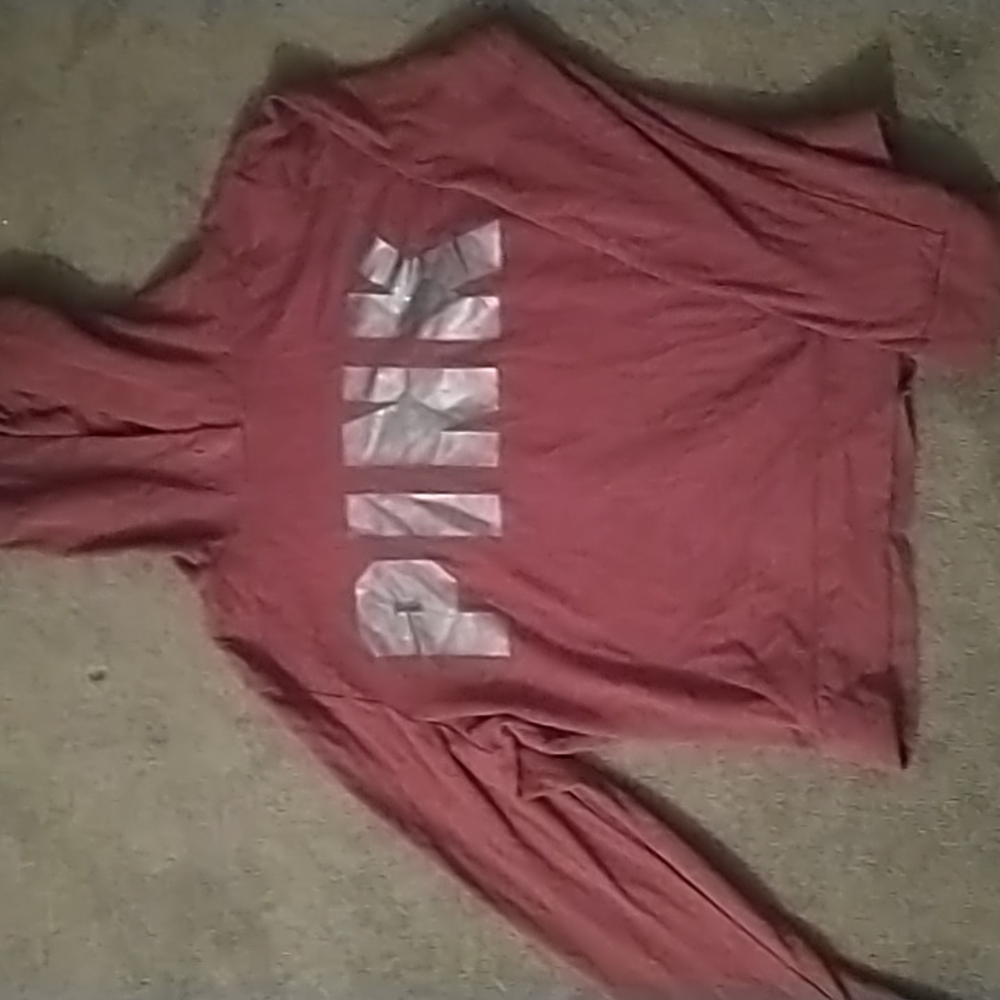 Womens victorias secret PINK, dark red half sweater size M